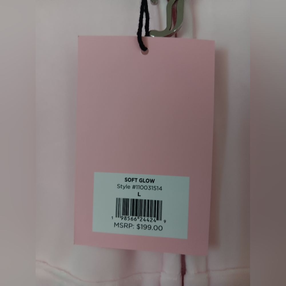 Juicy Couture Light Pink Soft Glow Bling Logo Velour Hoodie Size L. NWT! - Picture 6 of 9